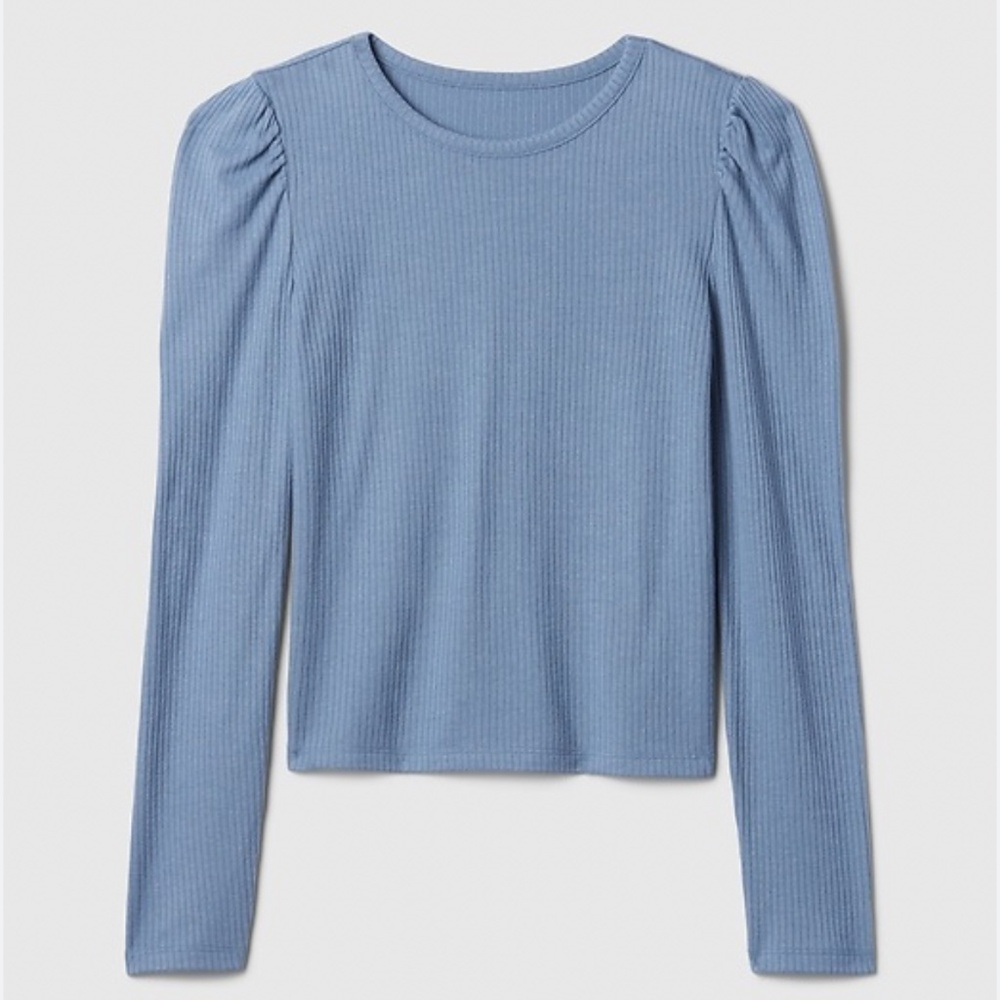 Gap girls Kids Softspun Ribbed Top tee long sleeve  sz L 10